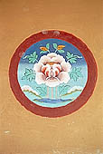 Ladakh - Likir gompa, mural paintings: the 'Eight Auspicious Symbols' 